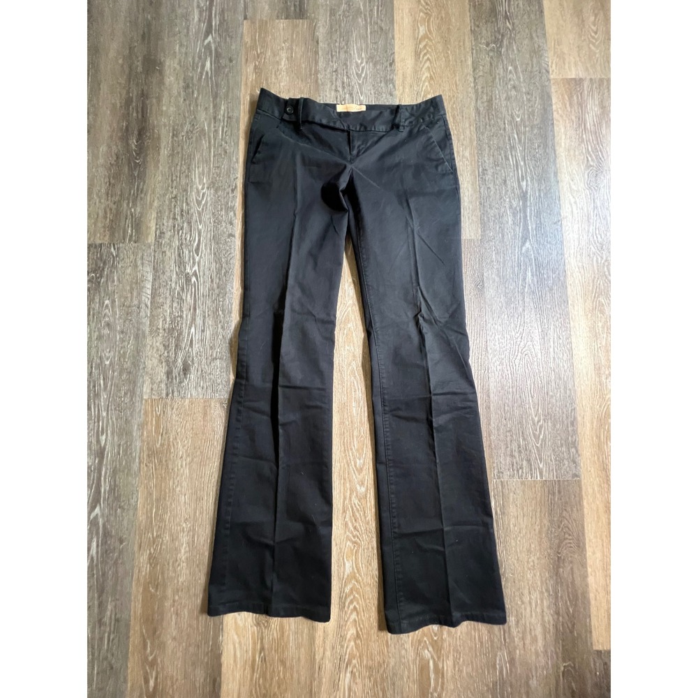London Jean Trousers Womens 8 Black The Kate Fit Flare Stretch Dress Pants